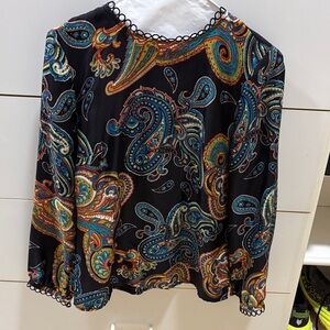 J. Crew Multicolor Paisley Blouse